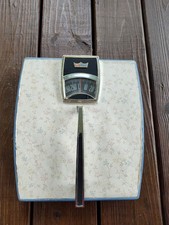 Sears, Roebuck and Co. ~ Blue Paisley Floral ~ '60s Vtg FLOOR SCALE ~ Vtg Health picture