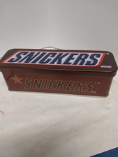 Snickers Vntage Hinged Candy Bar Shaped Tin Mint picture