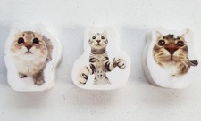 Vintage 2004 HANA DEKA Club Yoneo Morita (3) Cat Eraser Lot picture
