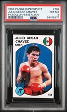 PANINI SUPERSPORT 1988 #164 JULIO CESAR CHAVEZ PSA 8 Figure picture