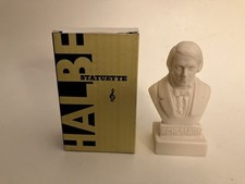 Vintage A Halbe Statuette European Bust Sculpture Composer Schumann w/Box picture