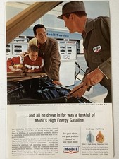 1964 Mobil Motor Oil Print Ad Gasoline All He Drove In For picture