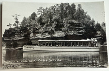 c1950 RPPC Viking II At Lone Rock Lower Dells Wisconsin Boat Tour picture