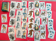 Vintage 1946 Disney Miniature Playing Card Game Set BAMBI Russell Mfg picture