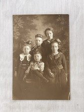 Antique Photo Family Children Brothers & Sisters Studio Early 1900s Carr Family picture