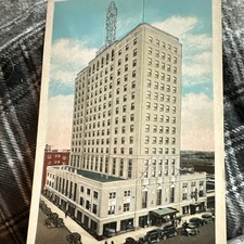Allis Hotel Wichita KS Linen Postcard 1930-45 Unposted Divided Back 5.5x3.5 picture
