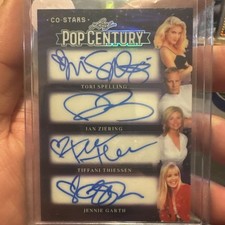 2026 Leaf Pop Century Co Stars Quad Auto 90210 Tori Spelling Tiffani Thiessen picture