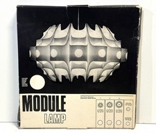 Vintage 1970s Space Age Module Hanging Pendant Lamp Light Fixture NOS England picture