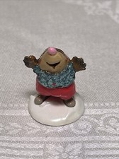 Wee Forest Folk MO-4a Mole's First Snow, MOLE, Red Suit,GreyGreen Hat,Blue Scarf picture