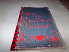Vintage Blue Denim Gourmet Cookbook Junior League Odessa Texas Desserts 1975 picture