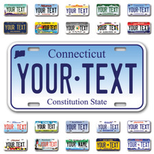 Custom state License Plates with personalized text Car 12x6- Moto 7x4 - Bike 6x3 picture