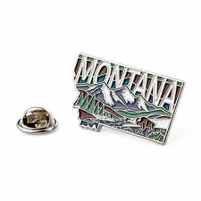 Montana Enamel Lapel Pin – Collectible State Souvenir picture