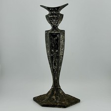 Antique E&JB Silver-Plated Spelterware Dutch Candle Windmill 10″ 1920s picture