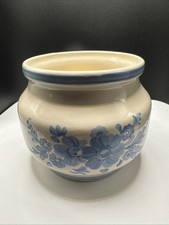 Vintage FTD Cream & Blue Flower Vase 1981 picture