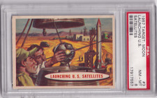 1957 Topps Target: Moon #3 Launching U.S. Satellites PSA 8 NM-Mint picture