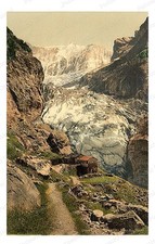 Grindelwald Switzerland Bäregg Glacier Standard Postcard COPY RPPC picture