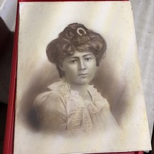 Antique sepia-toned portrait of a Victorian/Edwardian woman. picture