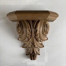 Vintage Burwood Products Gold Wall Sconce Shelf Ornate Hollywood Regency MCM picture