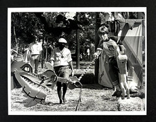 1989 Renaissance Festival Boy Jousting Medieval Dragon Ride Vintage Press Photo picture