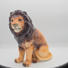 Tilso Japan Ceramic Lion Figurine - Sitting Lion Statue Brown/Black picture