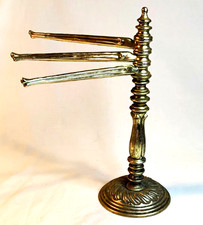 Vintage 1970s Hollywood Regency 3-Arm Swivel Countertop Towel & Jewelry Stand  picture