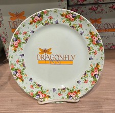 Gilmore Girls Dragonfly Inn 2 Ceramic Teacup Saucers Floral Warner Bros NEW picture