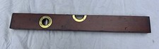 Vintage 26” Wood & Brass AKRON ECLIPSE LEVEL & PLUMB - Pat. 12-20-1904 picture