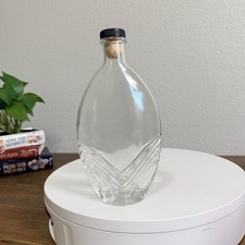 Vintage Kefla 200ml Oval Clear Glass Bottle picture