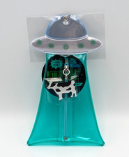Sunstar UFO Green Flat Pouch Unidentified Flying Object Small Case NEW Japan picture