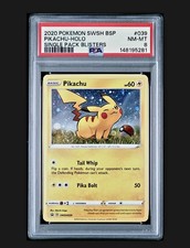 PERFECT FART HD GALAXY SWIRL 🌀💫 Pikachu SWSH039 Cosmos Holo Promo Pokemon PSA picture