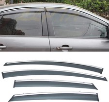Window Visors Compatible with 12-18 Focus 4pcs Smoke Tint with Chrome Trim Outsi picture