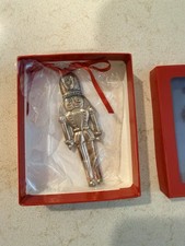 Vintage Gorham Christmas Ornament Nutcracker Marked Silver Plated YC1284 picture