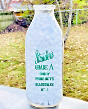 STRADER'S DAIRY Farm Milk Bottle 1951 GLASGOW KY HISEVILLE Kentucky BARREN Co. picture