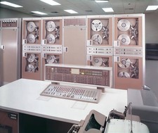 View of an office an old vintage computer set up 1960 United States Old Photo picture