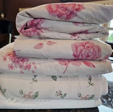 VTG BED SHEETS LOT Of 5 FOR CRAFTS UNCUT, Cannon, Pink Floral picture