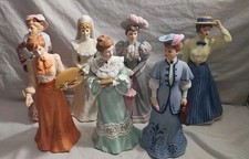 The Gibson Girls Porcelain Figurine Hamilton Collection 1986 Set of 7 picture