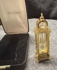 Vintage Bulova Miniature Collectibles Limited Edition Solid Brass Timepiece. picture