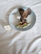RARE Jonathan Byron Collection 1989 Bald Eagle Royal Carlton 3D Plate W/tag picture