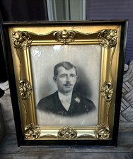 Large Antique Gold Frame With Antique Portrait of a Distinguished Man picture