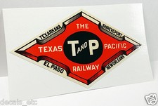 T&P Railway TEXAS PACIFIC Vintage Style DECAL / Vinyl Sticker, Luggage Label picture