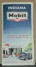 1956-57 Mobil Road Map of Indiana 
