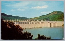 Great Bluestone Dam & Reservoir Near Hinton, West VA. Vintage Chrome Postcard picture
