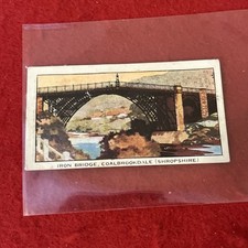 1937 C.W.S. “Famous Bridges” THE IRON BRIDGE - COALBROOKDALE Tobacco Card #14 picture