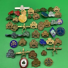 Girl Guides Pin Badges Job Lot Bundle Vintage. 45+ items picture