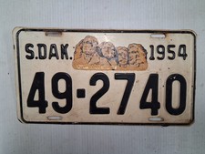 1954 South Dakota   License Plate Tag RUSHMORE picture