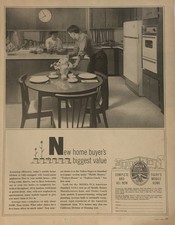 1964 Mobile Homes Manufacturers PRINT AD Fully Equipped MCM Kitchen VTG 1960s picture