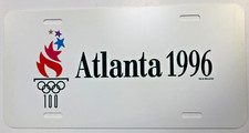 Vintage Official 1996 Atlanta Olympic Games Plastic Booster License Plate picture