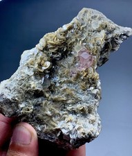 918 Carat Pink Apatite Crystal With Mica Specimen From Pakistan picture