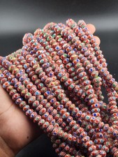 Vintage Venetian Style Chevron Beads 8mm Beautiful Strings picture