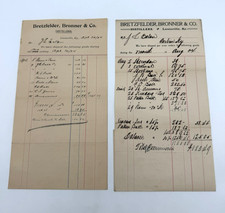 1904 1908 Louisville KY Whiskey Distillery Bretzfelder Bronner Ledger Lot 2 picture